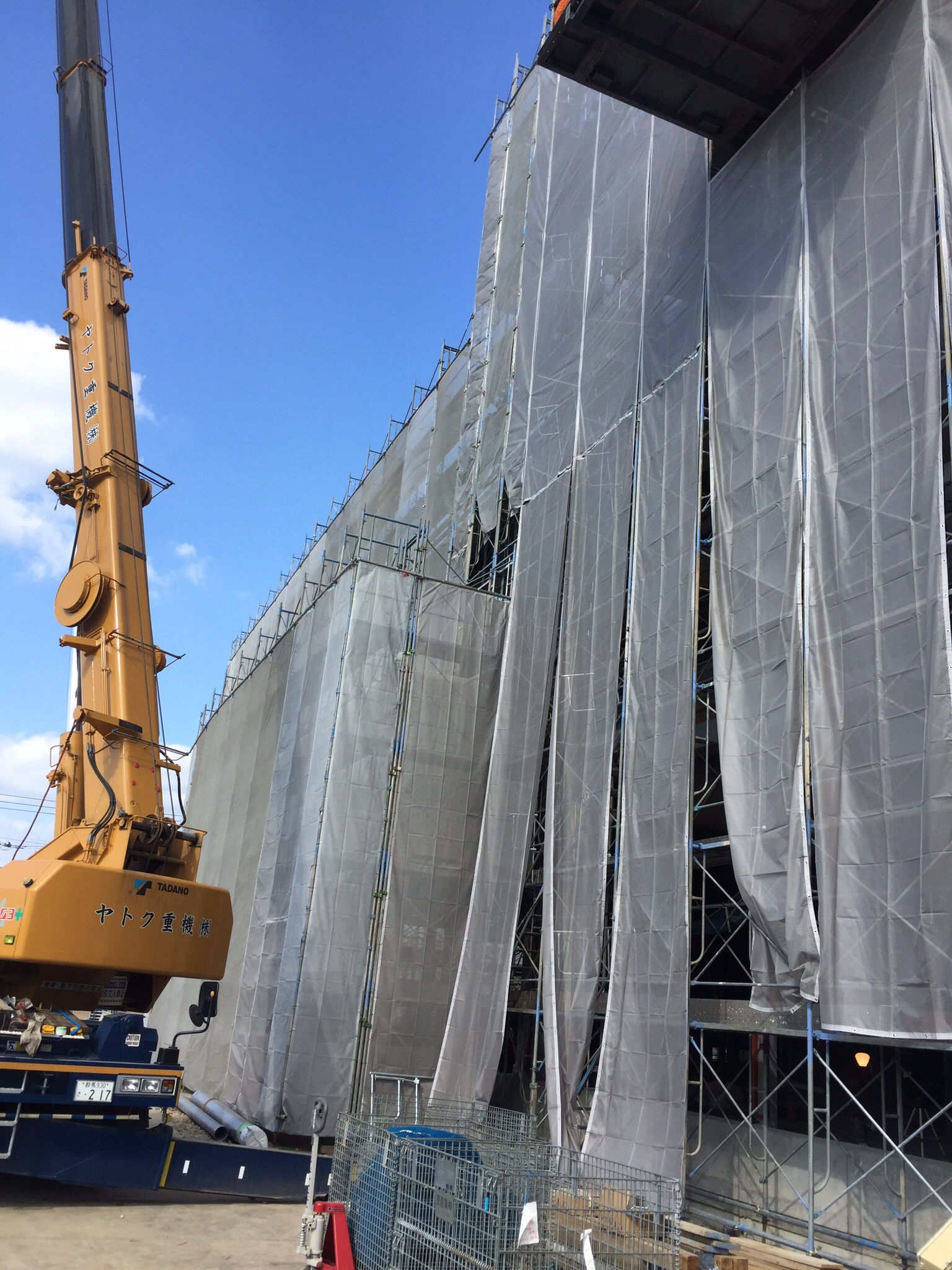 Ｎ社工場新築工事(外部足場)